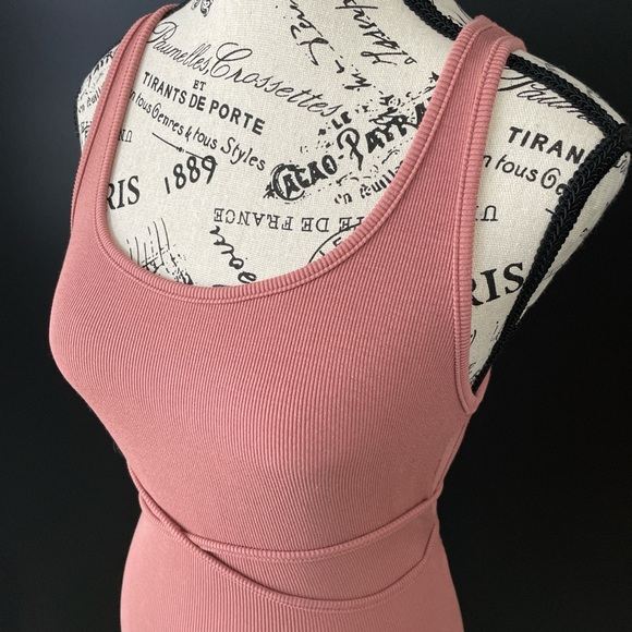 SHEIN Pink Ribbed Mini Dress - Picture 2 of 4